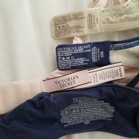 Victoria's Secret lined Demi Body By Victoria Bundle Bulk 32b 34a Leopard Lace - Picture 4 of 5